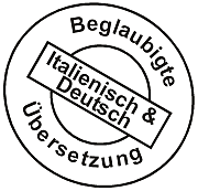 Beglaubigte Übersetzung Italienisch und Deutsch